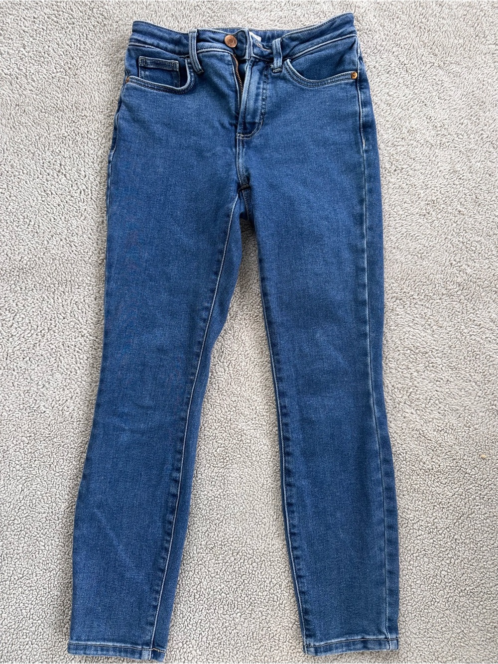 LC Lauren Conrad High Rise Skinny Ankle Dark Blue Jeans
